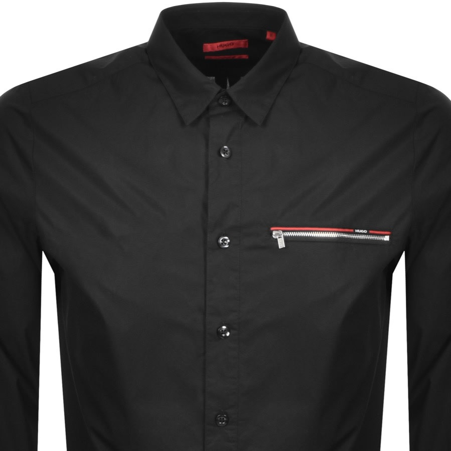 Alternative Image for ProductHUGO Elisio Long Sleeved Shirt Black2